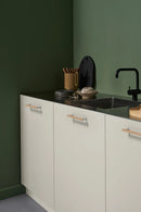 White and Wood "Bis" Cabinet Knob and Drawer Handle