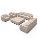 Ainfox 8-Seat and 4-ottoman Modular Sectional Sofa Sleeper Sofa Flannel Sofa with Storage Seat