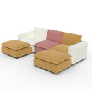 Ainfox U-shaped Module Sofa 5-Seat Oversized Rainbow Sofa With 2 Ottoman