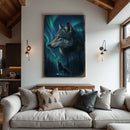 Wolf Double Exposure Wall Art IV