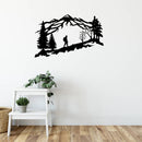 Mountain Backpacker Metal Wall Art – Hiking Outdoor Adventure Wall Decor