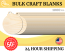 Unfinished Wood Ornament Craft Blanks | Bulk 1000 Piece Pack | Ornaments | 1/8" Thick Wood Cutouts | 4" or 5" DIY Craft Blanks | Wholesale Craft Supply