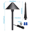 ALP49 4-Pack 3W 3000K Warm White Integrated LED Low Voltage Cast Aluminum Landscape Pathway Lights Package, Driveway Walkway Light
