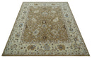 Hand Tufted Earthy Camel and Beige 8x10 Traditional Oushak Rug
