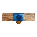 Mascot Hardware Fusion 2-7/8 in. Wood & Smoky Blue Drawer Cabinet Knob