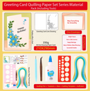 Greeting Card Making Kit. Myosotis Flowers DIY Quilling Kit F07M3-5-FL6