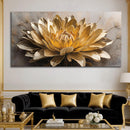 Golden Dandelion Minimalist Abstract Wall Art VII