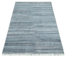 Gray, Charcoal and Silver Modern Abstract Dari 5x8 Pet yarn Area Rug