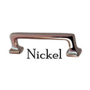 Small Mission Style Handle Solid Brass with Straight Lines & Square Bases Available in Brass, Nickel, and Oil Rubbed Bronze