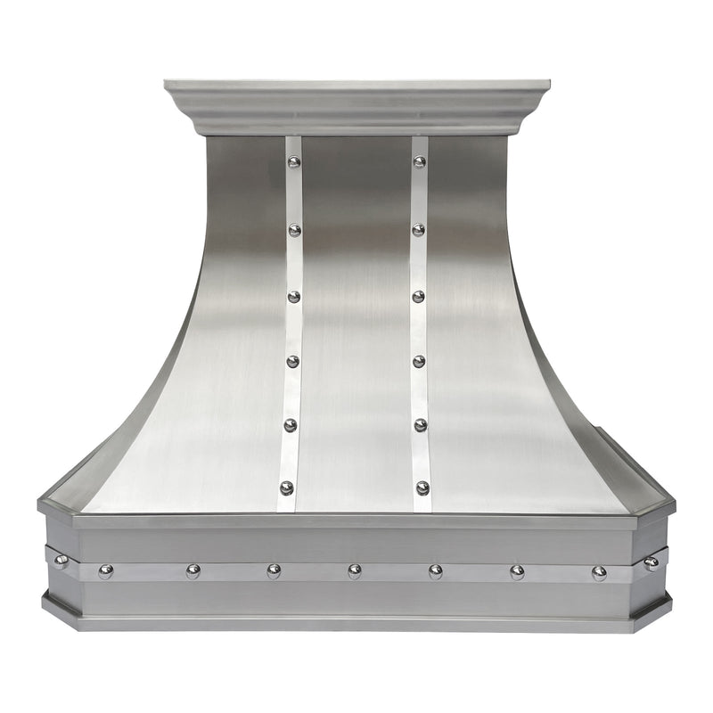 In Stock Custom Handcrafted Stainless Steel Range Hood & Insert Hood - AKH716C-S