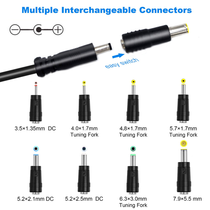 ACOPOWER  DC12V/24V Car Cigarette Lighter to DC5.5x2.1mm Connector Adapter