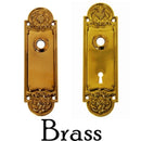 Doorknob Trim Plate, Rounded Ornate Design