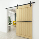 Non-Bypass Sliding Barn Door Hardware Kit - Star Design Roller