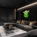 Yoda Neon Sign, Uv Print Neon, Start Wars Wall Decor, Yoda Uv Print Neon Sign