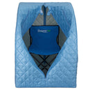 Durasage Lightweight Portable Personal Steam Sauna Spa for Relaxation at Home, 60 Minute Timer, 800 Watt Steam Generator, Chair Included - Light Blue