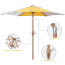 Ainfox 7.5ft Outdoor Market Patio Umbrella with Push Button Tilt and Crank, Waterproof UV Protection
