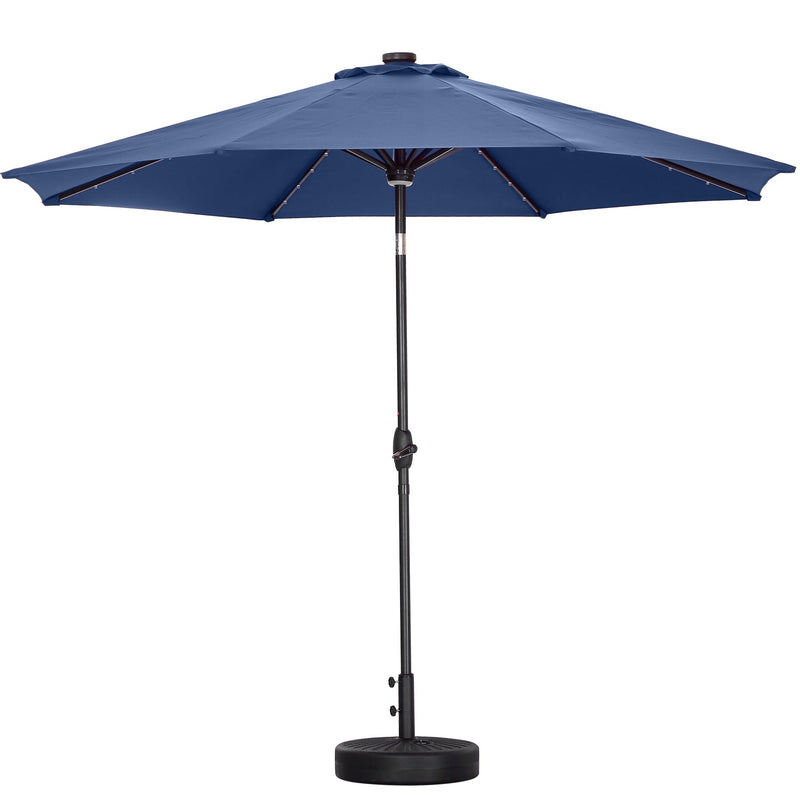 40 led patio umbrella Ainfox 10Ft Solar Powered 40 LED Lighted Aluminum Patio Table Market U