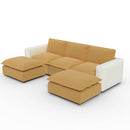 Ainfox U-shaped Module Sofa 5-Seat Oversized Rainbow Sofa With 2 Ottoman
