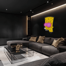 Bart Simpson Plexiglass Neon Art, Simpson Neon Sign, Neon Light Sign, Neon Wall Art
