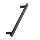 Stained Wood and Black "Bis" Cabinet Knob and Drawer Handle