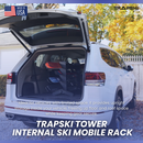 TRAPSKI Tower with Security Strap | Ski Mobile Rack | Inside SUVs, Vans, Crossovers & Hatchbacks