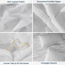 Stone Washed Duvet Cover Set - White