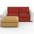 Ainfox L shaped Module Sofa 2 Seat And 1 Ottoman For Living Room,Vila,Apartment