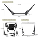 Ainfox 2 in 1 Portable Hammock Bed Camping Chair with Stand Included