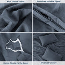 Stone Washed Duvet Cover Set - Flint Stone Blue