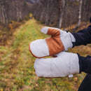 5280 Water Buffalo Leather Mitten - White