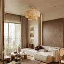 3-Light Traditional Farmhouse Wabi-Sabi Flush Mount Light