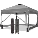 Ainfox 12ft x12ft Pop Up Canopy With 4 transparent sidewalls Outside Canopy with Wheeled Carry Bag, Bonus 8 Stakes and 4 Ropes