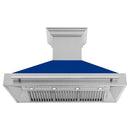 ZLINE 48" Autograph DuraSnow Stainless Blue Wall Range Hood 8654SNX-BG-48
