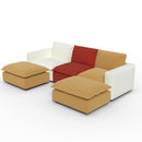 Ainfox U-shaped Module Sofa 5-Seat Oversized Rainbow Sofa With 2 Ottoman