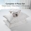 Kasentex Spring Duvet Cover Bedding Set with Duvet Cover, Pillowcase, Fitted Sheet, Hypoallergenic and Breathable, Room Decor, Graduation Gifts
