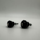 Fluted Glass Knob Vintage Old-Cut Replica Front Mounted Retro Depression Era