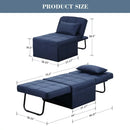 Ainfox 74inch Convertible Sofa Bed Navy Blue ,4-in-1 Folding Sofa