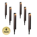 ALP16 6-Pack 5W 5CCT 1800K/2700K/3500K/4000K/5000K or Single-Color 3000K Warm White Integrated LED Landscape Pathway Light Package, 12V Low Voltage Side Lit Path Lights