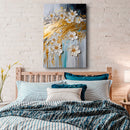 Abstract Gold Floral Wall Art