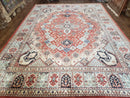 8 x11 Top Quality Veg Dye Turkish Carpet Decorative Handmade Geometric Area Rug