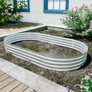 Heavy Duty Galvanized Raised Garden Bed Kit for Vegetables, Flowers & Herbs, Rust-Resistant, Silver, 8x4x1ft
