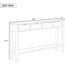 U_STYLE Contemporary High-Quality Entryway Console Table with 4  Spacious Drawersm,1 Practical Bottom ShelfLong Legs, for Hallway, Foyer