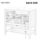 36' Bathroom Vanity with Sink Combo, One Cabinet and Three Drawers, Solid Wood and MDF Board, White (Old Sku:SY999505AAK)