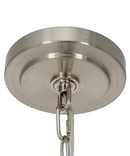 14"W Light Pendant Brushed Nickel Finish with Oatmeal Linen Shade