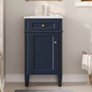 French Style Bathroom Vanity With Sink, Soft-Closing Door, Adjustable Shelf, Rectangular Design