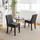 Modern Dining Chairs Set of 2, Upholstered Kitchen & Dining Room Chairs with Solid Wood Legs,Tufted Linen Fabric Chairs for Living Room, Restaurant
