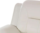 Leather 3 Piece Living Room Set Cream White With 3 Seater Sofa Loveseat And Armchair
