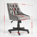 Medieval Retro Style Sheepskin Pattern Fabric Home Office Chair with Lift, Swivel and Recline Functions,Brown color