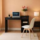 Black Wooden Computer Desk With Storage Drawer Cpu Stand