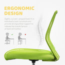 Kids Desk Chair Green Swivel Task Chair With Lumbar Support